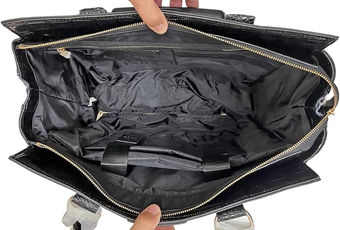 JKM and Company Alligator Compatible With Computer iPad, Laptop Tablet Rolling Tote Bag Briefcase Carryall Bag