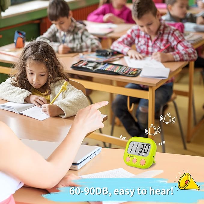 Classroom Timers for Teachers Kids Large Magnetic Digital Timer 6 Pack Blue Green