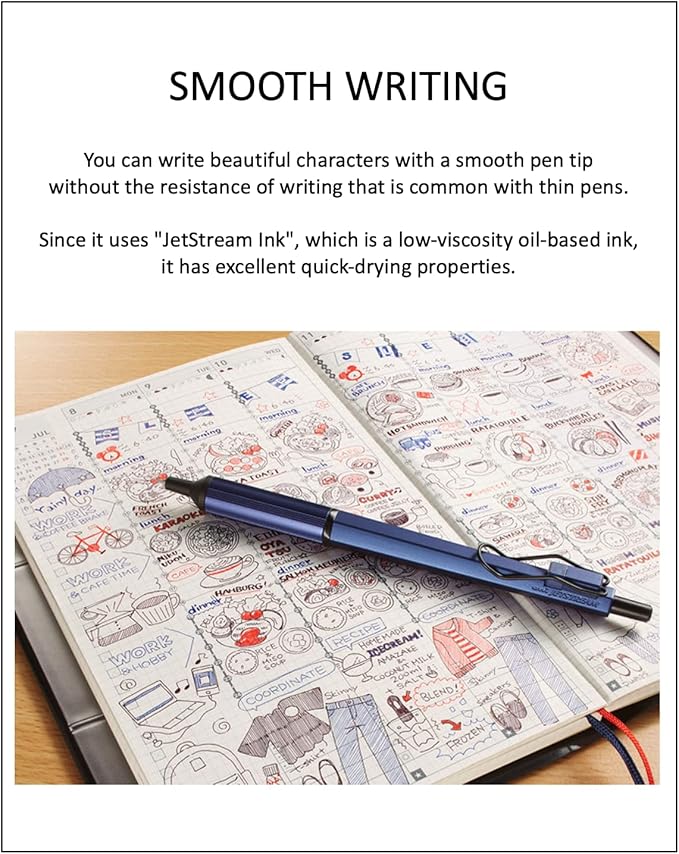 Uni Jetstream EDGE 0.28mm Oil-based Ballpoint Pen Black Body + 10 Black Refills, Sticky Notes Value Set