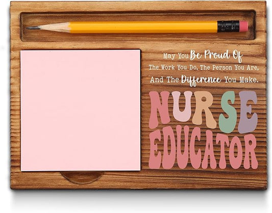Nurse Educator Sticky Note Holder, Nurse Educator Thank You Appreciation Gifts for Men, Women, Nursing Instructor, Nurse Educator Office Desk Self-Stick Note Pad Holders GSH488
