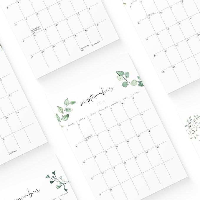 Magnetic Calendar for Refrigerator 2024-2025 - Versatile 6x9 2024 Fridge Calendar Runs Until December 2025 - Easy Planning with Aesthetic Fridge Calendar Magnet - Karto - Greenery