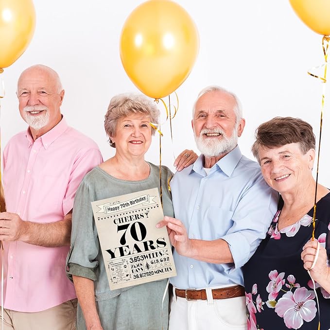 70th Birthday Card, 70th Birthday Decorations for Women Men, 70th Birthday Gifts for Mom Dad, Back in 1955 Birthday Card