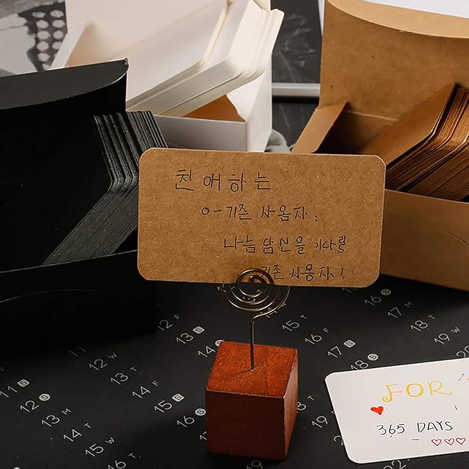 VANRA 300 Small Blank Cards 3.5x2 inches Color Cardstock Study Flash Cards Index Cards, Unruled with Rounded Corners (Kraft Brown, 300/Pack)