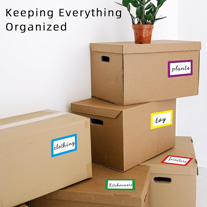 6 Color Name Tag Stickers, 240PCS Waterproof Stickers 3.5X2.25 Inch Name Labels for Office, School, Classroom and Home