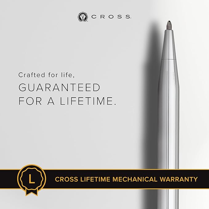Cross Classic Century Refillable Ballpoint Pen, Medium Ballpen, Includes Premium Gift Box - Lustrous Chrome