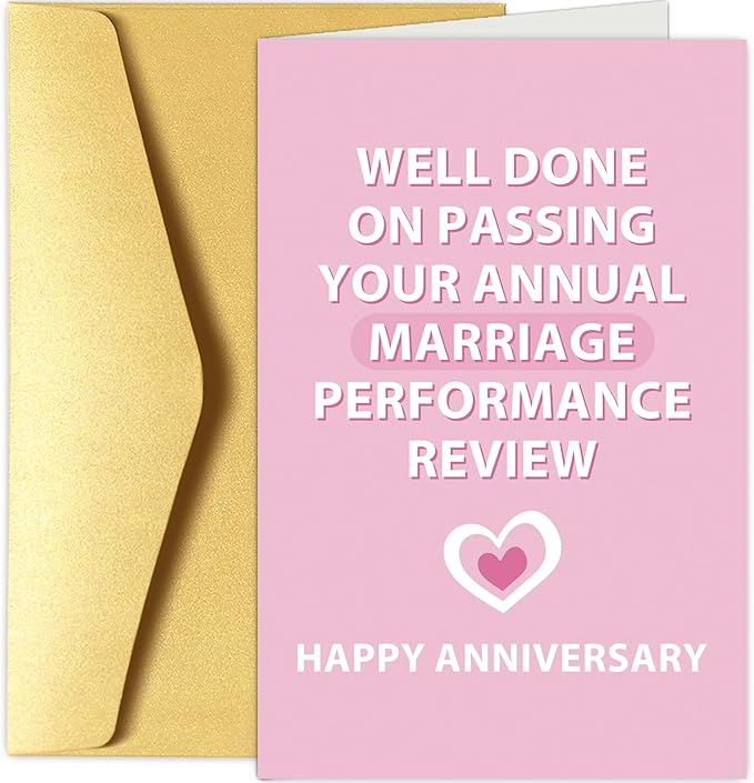 Funny Anniversary Card for Couple, Humor Anniversary Card for Husband Wife, Happy Anniversary Card from Boyfriend Girlfriend