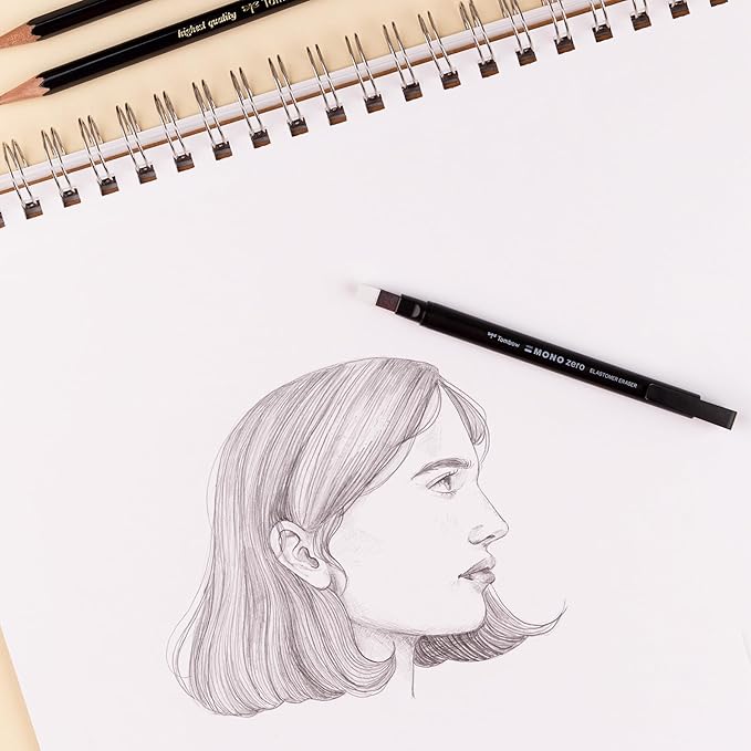 Tombow 57317 Mono Zero Eraser Value Pack, Rectangle 2.5mm. Precision Tip Pen-Style Eraser with Refill