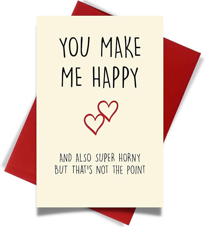 Cheerin Funny Anniversary Greeting Card with Envelope - Romantic Birthday Card - Hilarious Gifts for Him Her Girlfriend Boyfriend Wife Husband