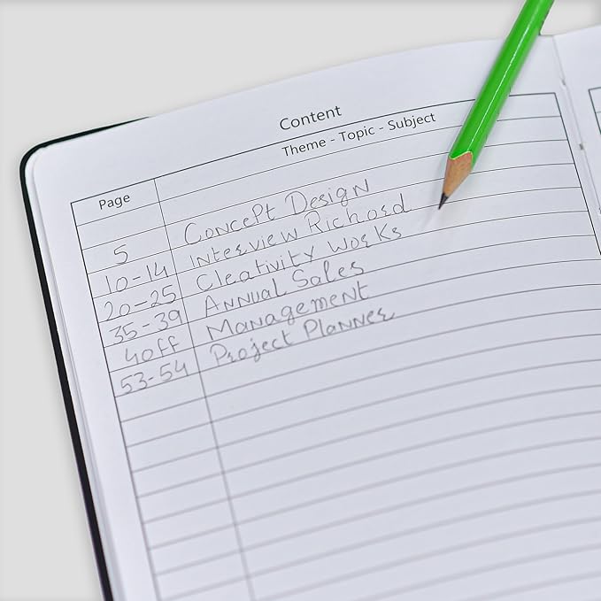 Nextnoid Hardcover Lined Journal Notebook - 120 GSM Thick Paper, Medium A5-256 Pages - Perfect For Writing, Journaling and Note-Taking (Black, Ruled)