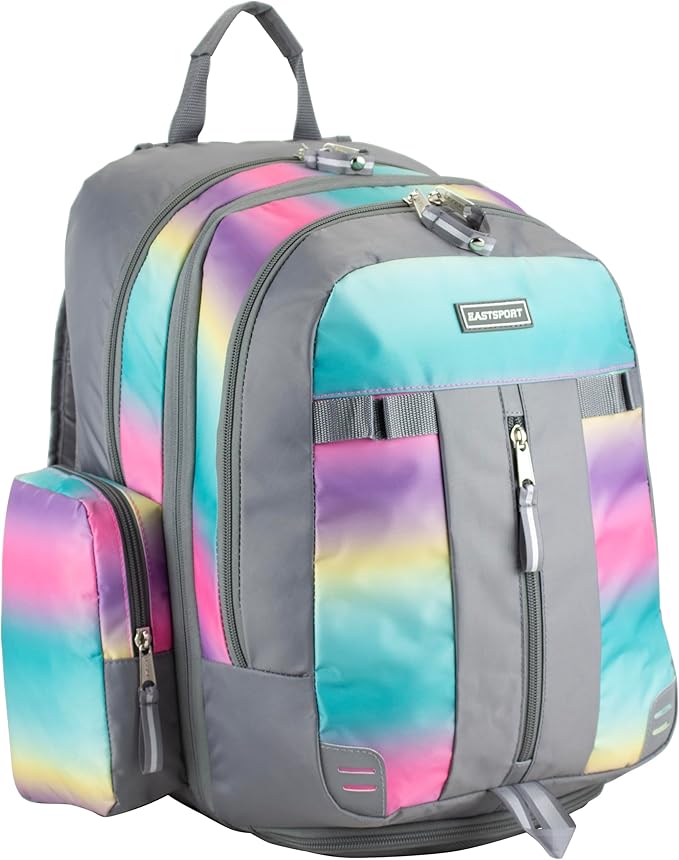 Eastsport Extra Large Backpack Expandable Oversized For Travel Hiking Work Camping Sports Outdoors With Drawstring Bag 18x13.5x9.5 Mochila De Viaje Ombre