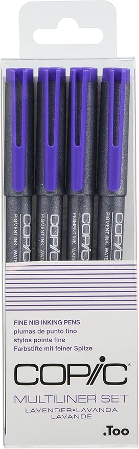 COPIC MULTILINER LAVENDER 4PC SET