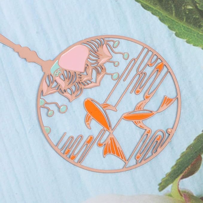 TOYANDONA Retro Bookmarks Brass Bookmarks Metal Retro Bookmarks Chinese Metal Bookmarks Chinese Rose Gold Bookmark Gold Plated Bookmark Book Manager Magnet Bookmarks Label Tassel