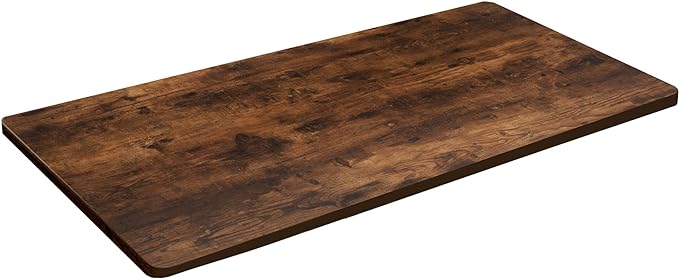 VIVO Rustic Vintage Brown 43 x 24 inch Universal Solid One-Piece Table Top for Standard and Sit to Stand Height Adjustable Home and Office Desk Frames, DESK-TOP43N