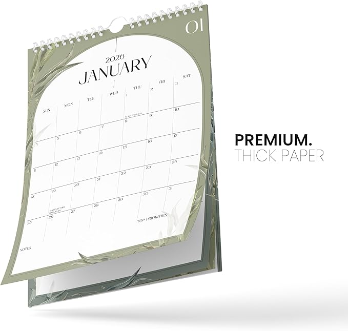 Calendar 2025 - Vertical 11x17 2025 Wall Calendar Runs Until June 2026 - Easy Planning with the Aesthetic Wall Calendar 2025-2026 Monthly - Karto - Boho Greenery