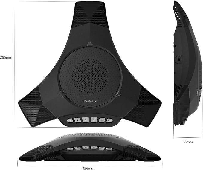 MVOICE8000 EX-B Bluetooth Conference Speakerphone with 2 Expandable Microphones for Web conferencing,360° &16ft Voice Pickup Range,Noise Reduction,Echo Cancellation