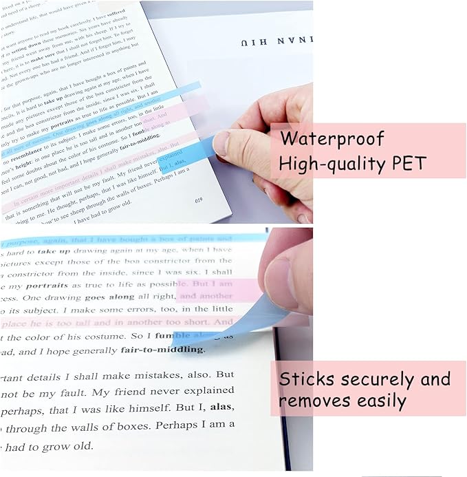 WSCHU 2320Pcs Book Tabs for Annotating Books, 104 Colors Morandi Sticky Tabs for Binders, Page Markers Transparent Sticky Notes,Writable & Repositionable Book Flags Strip Index Tabs,Page Tabs