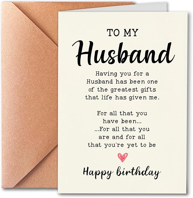 Funny and Romantic Birthday Card for Husband, Gift from Wife To Husband, Birthday Card for Husband, Husband Is The Best Gift In My Life, Husband Birthday Card from Wife