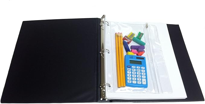 Charles Leonard Clear Vinyl Pencil Pouch with Zip-Lock Closure, Pack of 24