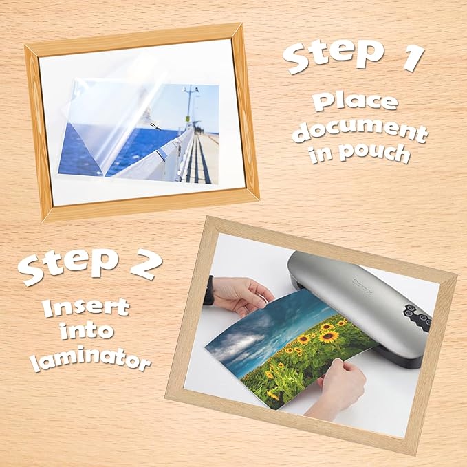 RBHK Thermal Laminating Pouches, 8.9 x 11.4-Inches, 5 mil Thick, 300-Pack, Clear, Letter Size Laminating Sheets