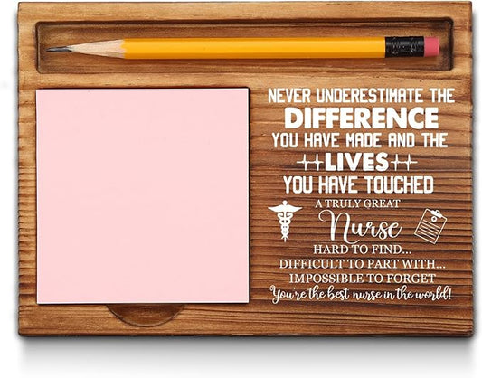 Nurse Sticky Note Holder, Nurse Gifts for Men, Women, Thank You Nurse Gifts, Nurse Appreciation Gifts, Nurse Retirement Gifts for Men, Nurse Station Desk Self-Stick Note Pad Holders GSH366