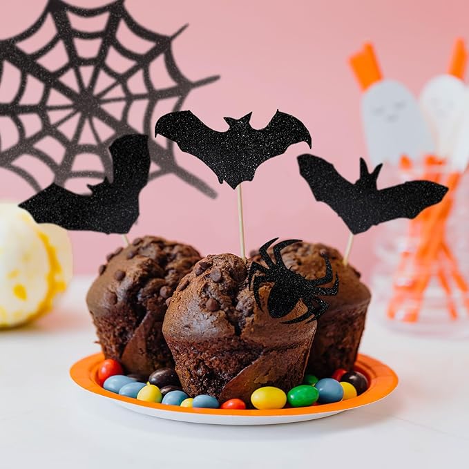 Double-sided Black Glitter Cardstock 8.5x11 - Goefun 24 Sheets 280 GSM/100LB Black Cardstock Paper for Cricut, DIY Crafts, Halloween, Scrapbooking