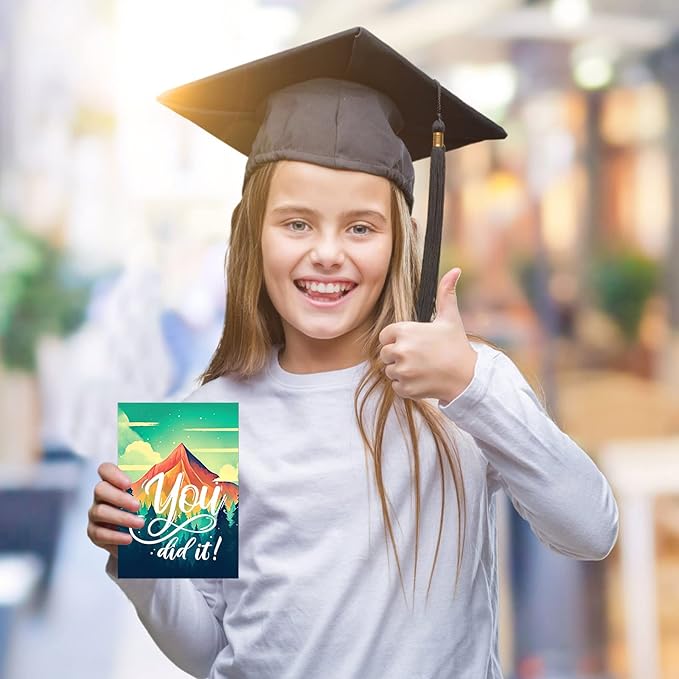 FaCraft Graduation Card 2025, You Did It Congrats Grad Greeting Cards with Envelope, for Preschool Kindergarten Middle School High School College PHD University Master Gradutes