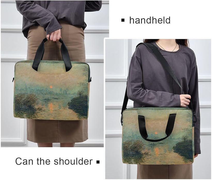 WIHVE Laptop Shoulder Bag 15 14 13inch Laptop Case Bag for Women Men