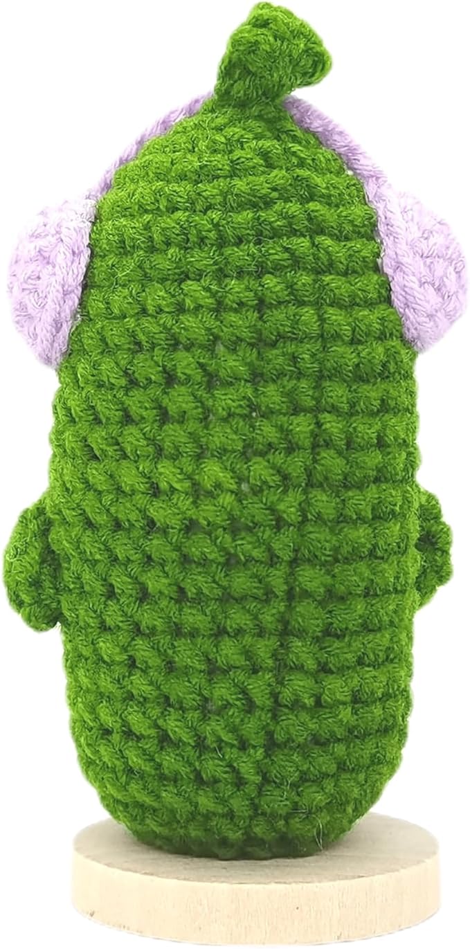 Funny Crochet Pickles 1 Pcs with Affirmations Cards for Inspirational Novelty Good Luck Gifts and Party Decorations(KK-CKD04-ppep)