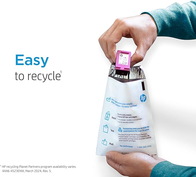 HP 62 Black/Tri-color Ink (2-pack) | Works with HP ENVY 5540, 5640, 5660, 7640 Series, HP OfficeJet 5740, 8040 Series, HP OfficeJet Mobile 200, 250 Series | Eligible for Instant Ink | N9H64FN