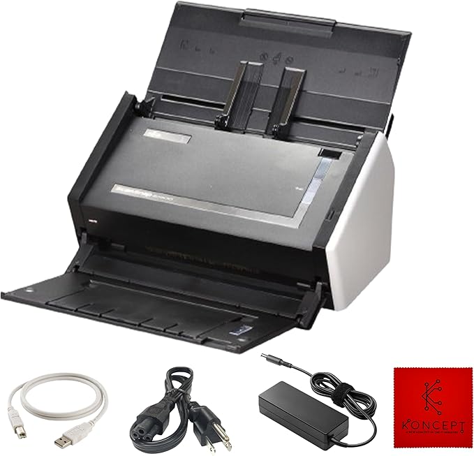 S1500 FUJITSU ScanSnap Sheet-Fed Document Used for Paper Feed Detectio - 1 Year Warranty - with Automatic Document Feeder, 24V AC Adapter, USB 2.0 Cable, Power Cord (Renewed)