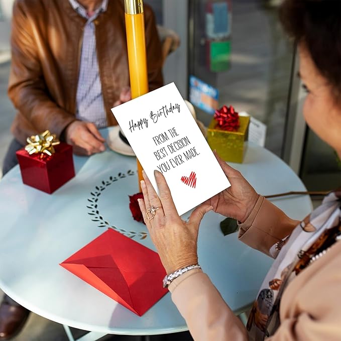 Happy Birthday Card for Boyfriend Husband, Funny Birthday Card for Him Men, Best Decision You Ever Made Birthday Gift
