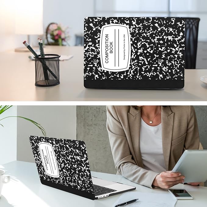 Fintie Case for MacBook Air 13.6 Inch A3113 A2681 (2022 2023 2024 Release) - Snap On Hard Shell Cover for MacBook Air 13.6" M2 M3 Chip with Liquid Retina Display and Touch ID (Composition Book)