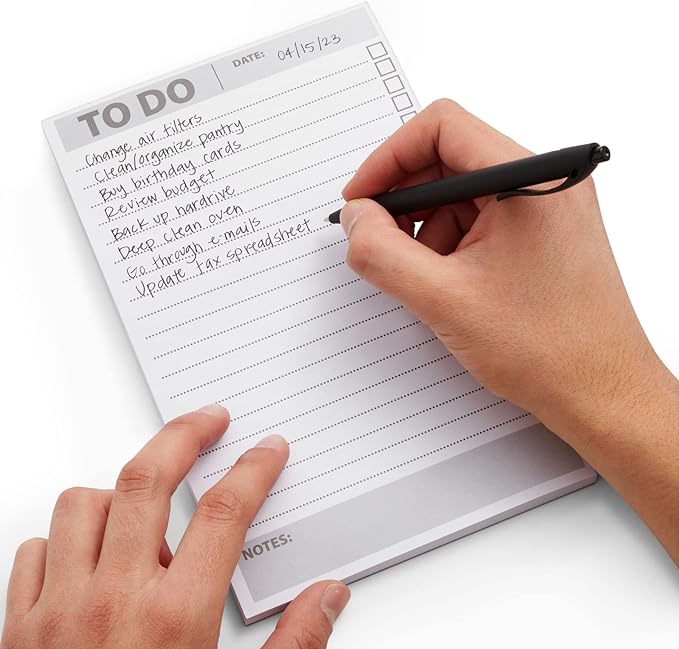 Paper Junkie 6 Pack To Do List Notepads, Daily Reminder Checklist (8.5 x 5.5 In, 60 Sheets Each)