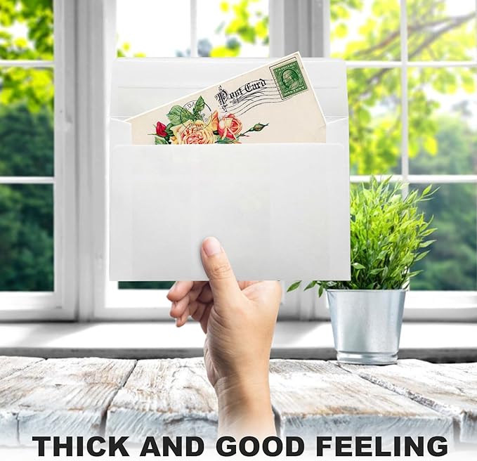 50 Packs A7 Envelopes,5x7 Envelopes,5x7 Envelopes for Invitations,Printable invitation envelope,Photos, postcards, greeting cards, mailings, Wedding Self-sealing Envelopes (Sage Green)