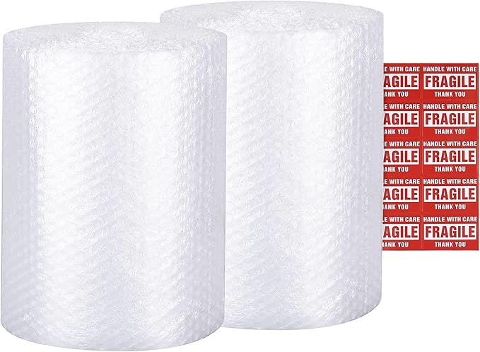 Yens Bubble Cushioning Rolls Packing Materials, 3/16" AIR Bubble,72 FT, 12 inch width Perforated every 12" (72 ft, Clear)