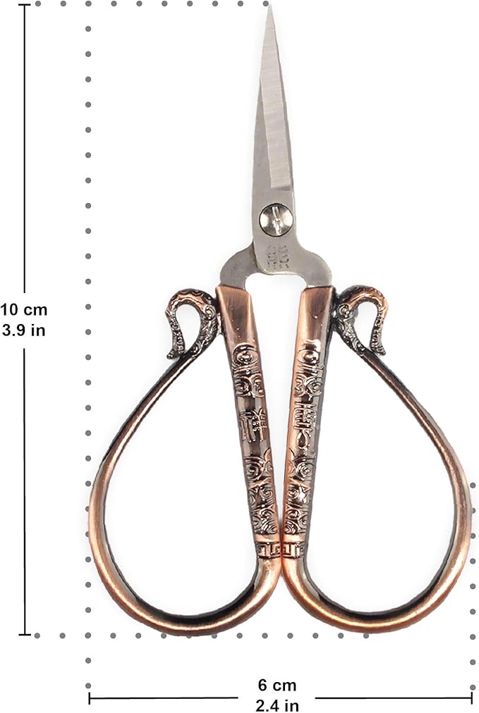 JubileeYarn Classic Chinese Small Embroidery Craft Scissors - Copper - 1 Scissor