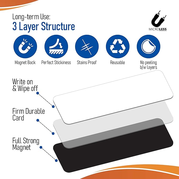 Dry Erase Magnetic Label 4 x 4 inch