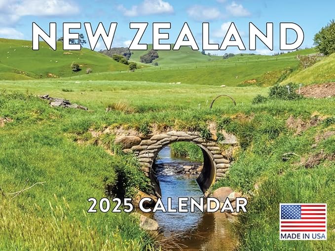 New Zealand Calendar 2025 Monthly Wall Calender 12 Month | American Made In The USA