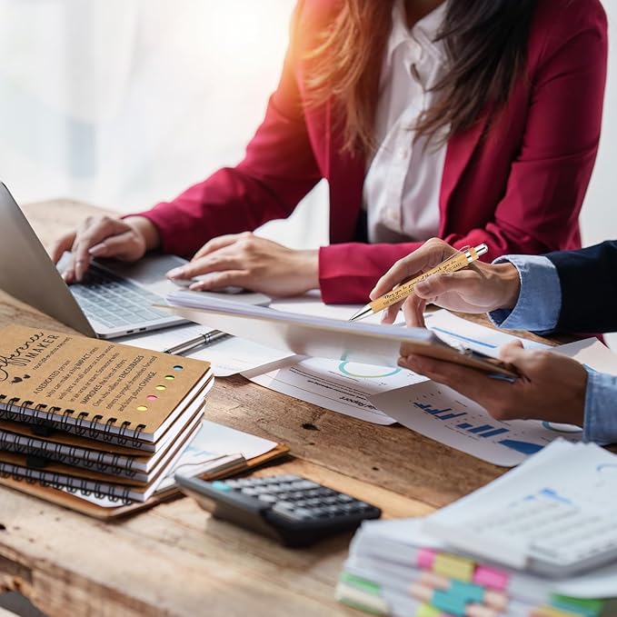 Jetec 12 Sets Bulk Employee Appreciation Gifts Bulk Inspirational Spiral Notebook with Note Ballpoint Pen Thank You Gifts for Volunteer Social Worker Nurse Staff Coworker Students (Difference Maker)