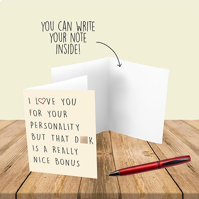 Cheerin Funny Anniversary Card with Envelope - Anniversary Card - Romantic Birthday Cards - Funny Gift for Husband or Boyfriend from Wife or Girlfriend