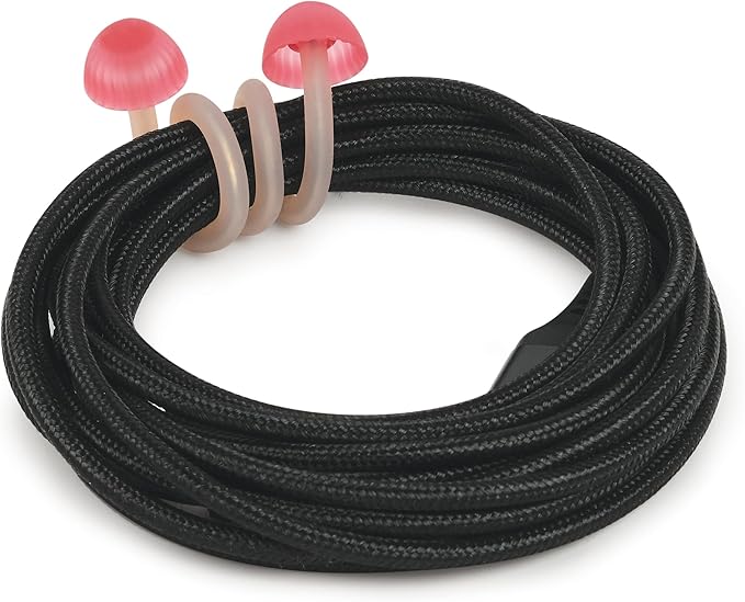 Genuine Fred TRIP WIRES, Mushroom Cable Ties, Set of 2, 4" long, Easily bends for holding and bundling, Multipurpose cord organizer for school, home, office, Cottagecore decor