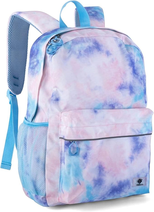 Fenrici Tie Dye Backpack: The Perfect Girls' Backpack for School, Teens and Kids with Padded Laptop Compartment, Tie Dye, Pink, 16 Inch