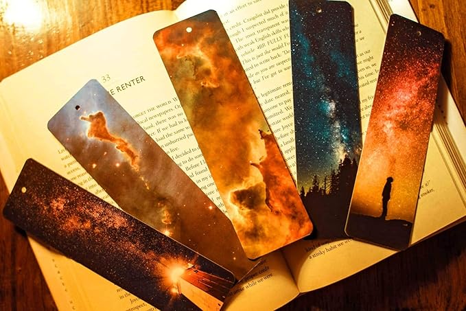 Livin Harmony || Cool Cosmic Space Bookmarks (12 - Set) || Stellar Gift for Kids and Everyone! || Made in USA!