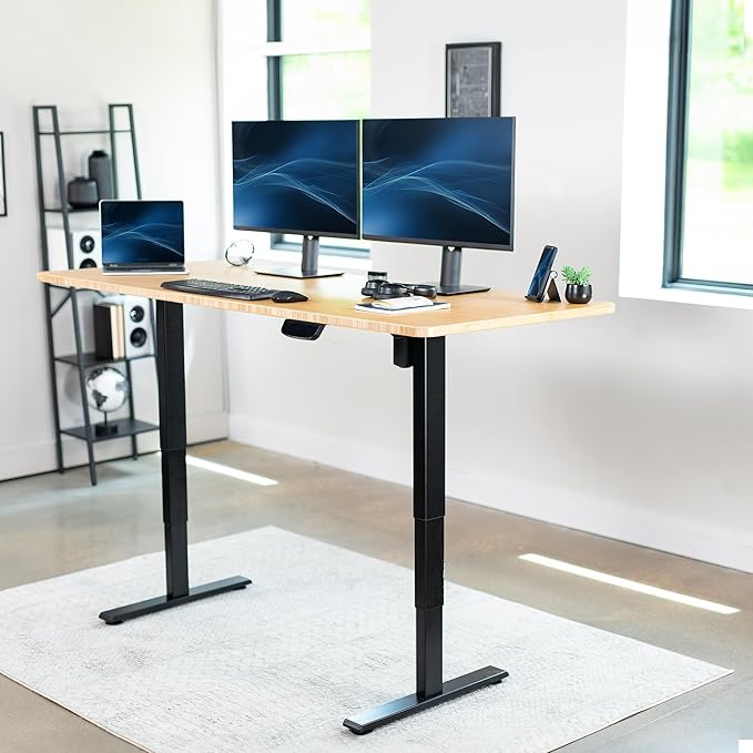 VIVO Universal 71 x 30 inch Solid One-Piece Table Top for Standard and Sit to Stand Height Adjustable Home and Office Desk Frames, Bamboo, DESK-TOP71O