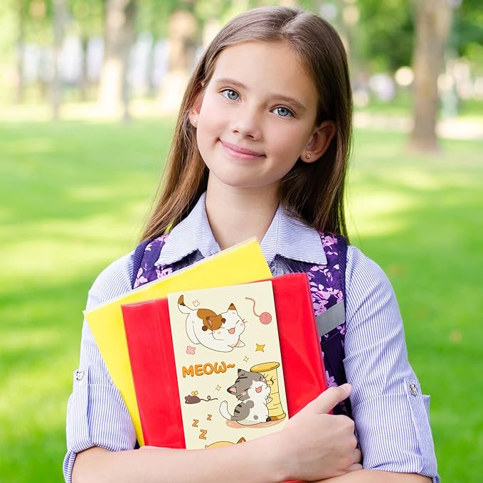 Cute Cartoon Cat Sticky Notes Set, 550 Sheets, Lovely Cat and Paw Shaped Self-Stick Notes Pads Kitty Animal Divider Tabs Bundle Writing Memo Pads Back to School Office Supplies Small Gift