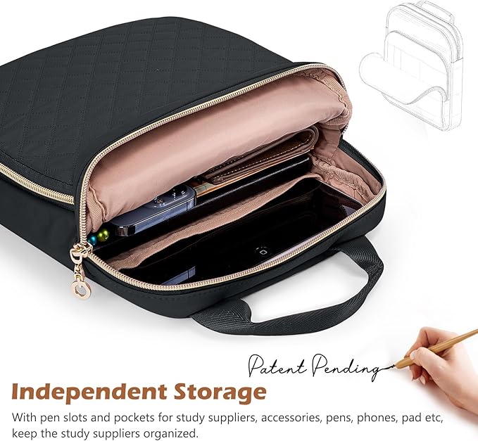 Book Sleeve With Zipper Book Pouch, Book Protector Bag,Book Sleeve for Book Lovers, Book Cover, Book Carrying Case for Book Accessories, Study Suppliers, Black