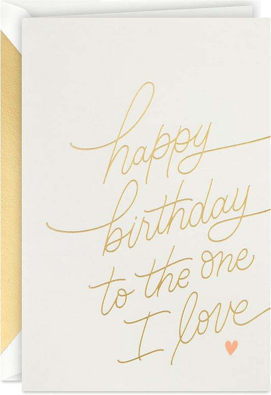 Hallmark Signature Birthday Card for Husband, Wife, Boyfriend, Girlfriend (One I Love)