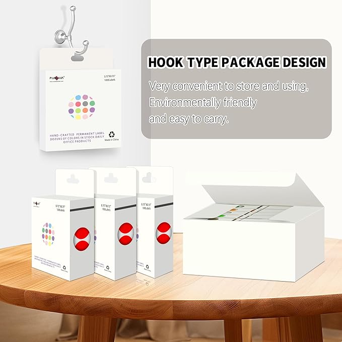 PARLAIM 10 Rolls 3/4" Dot Stickers, 10000 Pack Round Color-Code Circle Labels, Red Sticker for Color Coding