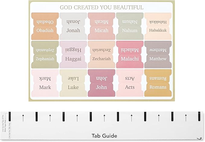 Mr. Pen- Bible Tabs with 2 Bookmark, 75 Tabs, Boho Theme, Laminated Bible Tabs for Women and Men, Bible Tabs for Study Bible, Bible Index Tabs, Bible Book Tabs, Bible Labels Tabs, Mr Pen Bible Tabs