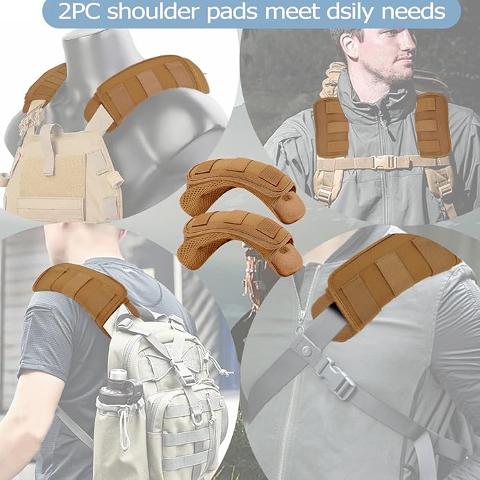 2Pcs Thick Cushioned Shoulder Pads, Anti-Slip Design and Breathable Mesh Pads for Shoulder Strap,Soft and Comfortable